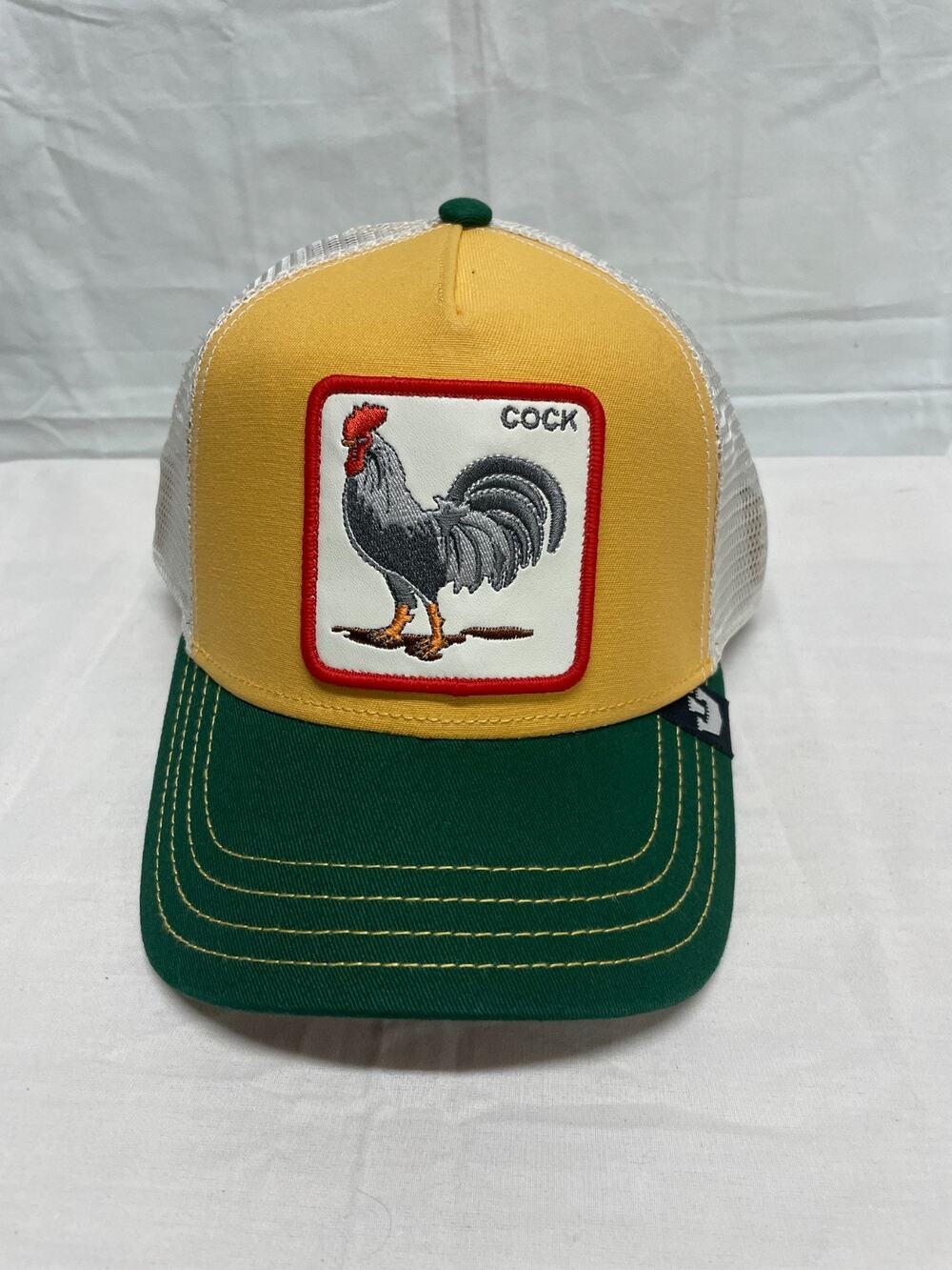 Goorin Bros. Yellow & Green Rooster Embroidered Trucker Snapback Hat NWT